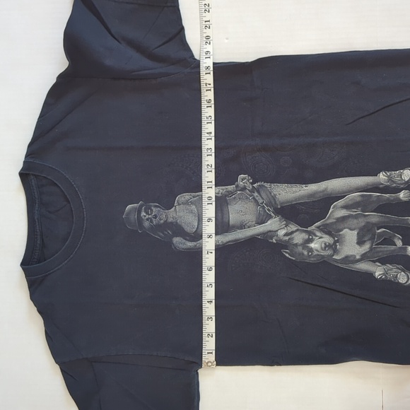 Sugar Skull Tattoo Woman with Pit Bull Short Sleeve T-Shirt Small Unisex - Picture 11 of 13